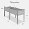 Best Choice Products 72x24x30in Raised Garden Bed, Elevated Wood Planter Box for Patio w/ Divider Panel